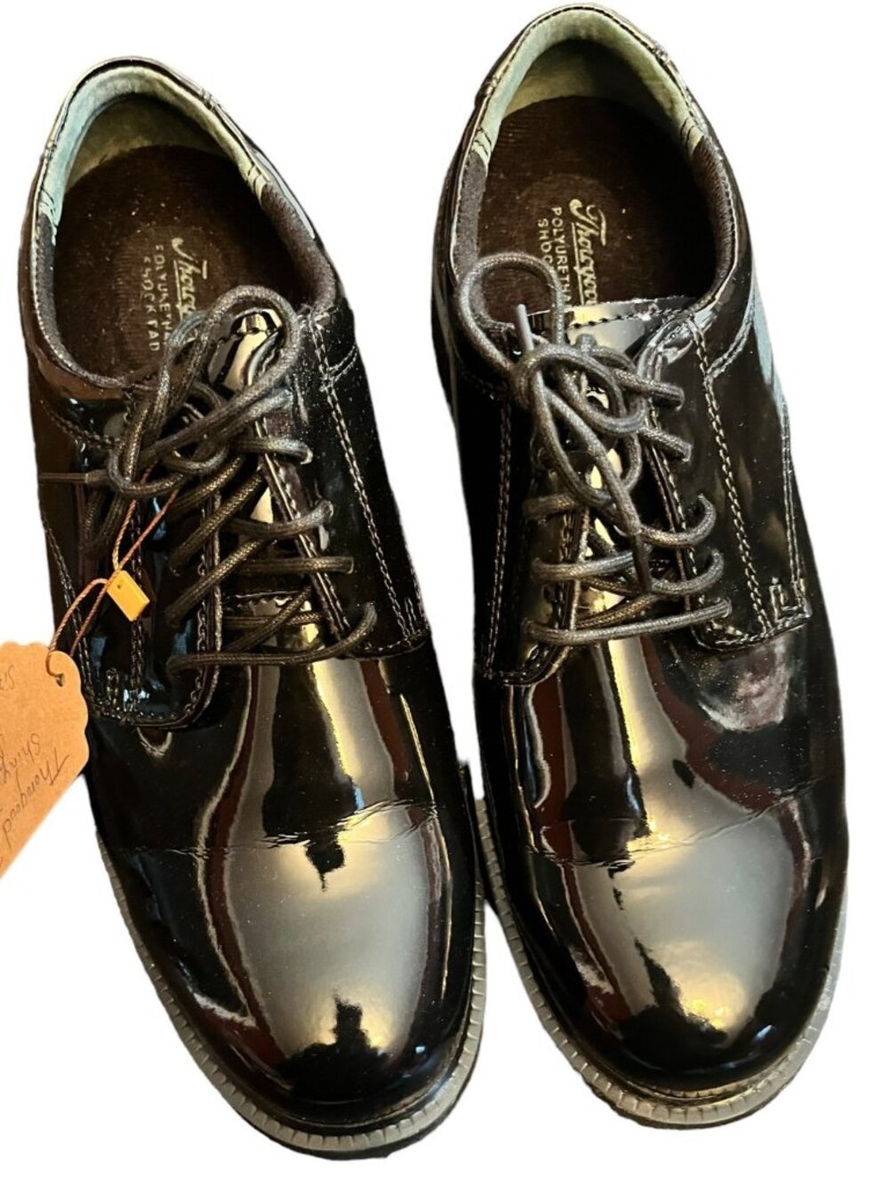 Thorogood Black Shiny Poromeric Academy Oxford Dress Shoes Women's Size 11M With